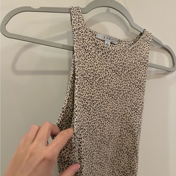 Gaze Leopard Tan One Piece Bodysuit Tank Top - Picture 2 of 8